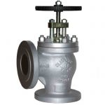 281 - Cast Steel Angle Globe Valve with Stainless Steel Disc to BS 5160 Flanged PN40
