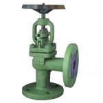 JV070050 - Cast Iron SDNR Angle Globe Valve with Bronze Disc Flanged PN16/10