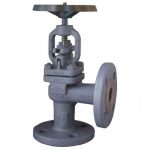JV070049 - Cast Iron SDNR Angle Globe Valve with Stainless Steel Disc Flanged PN16